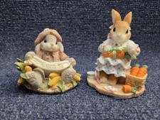 Two VTG Enesco My Blushing Bunnies Fall/Harvest  picture