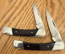 LOT OF  2 VINTAGE PRE DATE CODE BUCK MICARTA LOW GRADE KNIVES 503 & 501    SMRT2 picture
