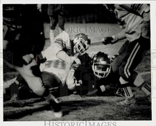 1984 Press Photo West Charlotte and Parkland play high school football picture