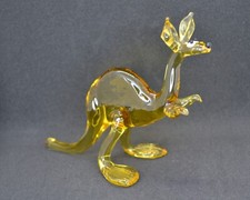Glass kangaroo figurine - Kangaroo sculpture - Collectible kangaroo figurine picture