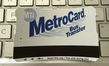RARE - NYCT MTA Bus Transfer - BLANK picture