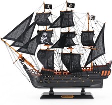 The Black Pearl Wooden Pirate Ship Model 20