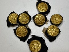 8 Vintage US Army Great Seal Eagle Uniform Buttons Superior Quality w Fabric picture