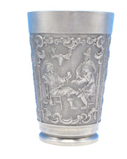 VINTAGE VOGEL GUTEZINN PEWTER CUP MUG GERMANY MADE 3 picture