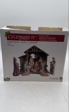 Celebrate It Multicolor Decorative Christmas Nativity Set With Wood Stable picture