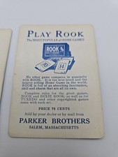 Rook De Luxe Rare 1915 Parker Bros. Card Game With Original ads/play Book &Cards picture