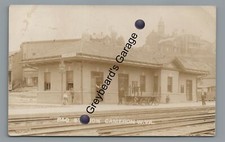 RPPC B&O Baltimore & Ohio Railroad Station Depot CAMERON WV Real Photo Postcard picture