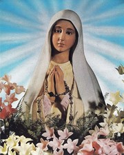 1 Postcard Our Lady of Fatima Virgin / Virgen de Fatima Print Image picture