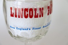Vtg LINCOLN AMUSEMENT PARK North DARTMOUTH MA Souvenir GLASS GOBLET picture