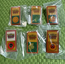 Pokemon TCG League Pinbacks/Pins Lot of 6 in Bag 1999 Wizards picture