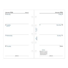 Filofax Week on Two Pages 2026 Mini Diary Refill, English, 2.6