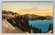 OR-Oregon, Crater Lake National Park, Antique, Vintage c1934 Souvenir Postcard picture