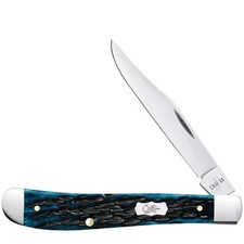 Case XX Knives Pocket Worn Mediterranean Blue Bone Slimline Trapper 61048 SS picture