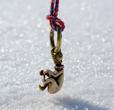Jaguar Spirit Protector Pendant, Shamanic Amulet, Brass Unique Totem picture