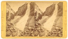YOSEMITE STEREOVIEW - Yowiye - Nevada Fall - EJ Muybridge 1870s picture