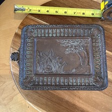 Late 19th century German bronze dish. by Gustav Grohe. Stamped picture