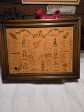 Vintage 1965 Three Mountaineers Inc. Herbs Spices Wooden Spice Rack *Very Nice* picture