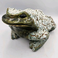 Arnels Large 14” Ceramic Frog Toad Patio Garden Decor with Rare Realistic Glaze picture