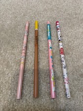 Vintage 90s Korean Lot of 4 Wooden HB Pencils Kiddy's Dream Barunson Komatorae picture