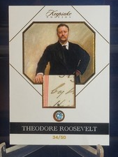 2023 POTP Keepsake Edition #26 Theodore Roosevelt Blue Topaz Gem Relic #34/50 picture