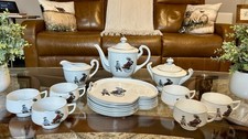 6 Person Hakusan Porcelain China Tea Set MCM picture