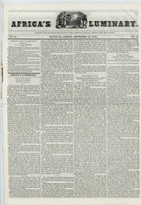 Africa's Luminary 1840 Liberia Slavery American Freed Slaves Black War Methodist picture