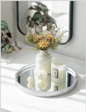 Mirror Bathroom Vanity Tray: Champagne Sliver Perfume Organizer Modern Decorate picture