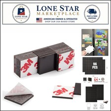 Self-Stick Magnetic Squares - 96 Pack 3/4
