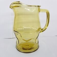 Light Weight Amber Georgian Large Glass Pitcher 8 inches tall picture