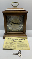Howard Miller 340-020 Mechanical Wood Mantel Clock Westminster Chime Tested picture