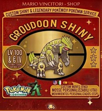 Shiny Groudon LV 100 & 6IV (Custom Moves)- Pokemon Z-A/switch- Fast 12/24h  picture