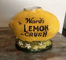 Rare Antique Ward's Lemon Crush Ceramic Syrup Dispenser 1920's picture