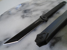 Kershaw Dune Tanto Neck Knife Fixed Blade Full Tang 8Cr13MoV 4008X Black Kai  picture