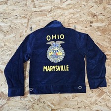 Vintage FFA Corduroy Jacket Ohio Marysville Chainstitch picture