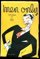 1951 Men Only Magazine November Walt Disney Donald Duck Caricature Cover picture