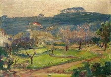 Oil painting Moorish-Garden-Tangier-Sir-John-Lavery-oil-painting art picture