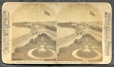 Canada 1880s Stereoview Photo by Esson. ALLANDALE Train Station Muskoka Junction picture