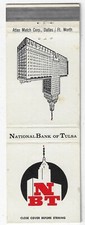 Vintage Matchbook Cover National Bank of Tulsa Oklahoma Date 1962-66 FS 20S. picture