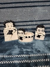 Vintage Super Rare Betty Boop Black And White Kitchen Table Set of 3 picture