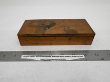 Vintage Chase Metalworks Engraved Art Deco Copper Box Divided Cigarette Smoker picture