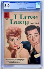 LOVE LUCY #20 ◉ CGC 8.0 * 1958 DELL PHOTO COVER * Desi & Lucy * NEW CASE 👀 picture