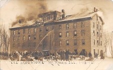 H97/ Mt Morris Illinois RPPC Postcard c1910 Old Sandstone Fire Disaster 13 picture