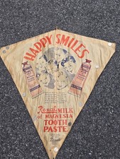 RARE Old Antique 1920s Advertising REXALL Milk of Magnesia Tooth Paste Kite SIGN picture