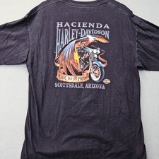 Harley Davidson T Shirt Mens XL Hacienda Scottsdale AZ Black Ride w/ Pride 2007 picture