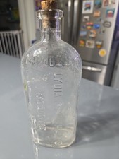 Antique Lydia E Pinkham’s Medicine Bottle Clear Glass Embossed 14 1/2 Oz Cork... picture