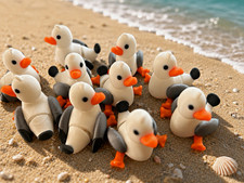 Qty. 10 - 3D Printed Articulated Seagulls-Steve-Cedar Point - Beach - MINE picture