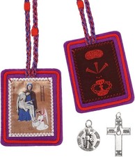 Escapularios Catolicos,Purple Scapular Catholic Marie Julie Jahenny of Benedi picture