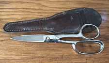 Vintage Case XX Sportsman’s Shears Scissors Leather Sheath 8” USA has slip joint picture