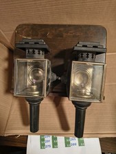 Pair of Antique Vintage Carriage/Buggy/Stagecoach Wagon Driving Lantern Light picture