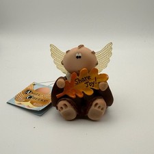 Kirks Folly Angel Cheeks Share Joy Autumn Leaf Guardian Angel Figurine Brown picture